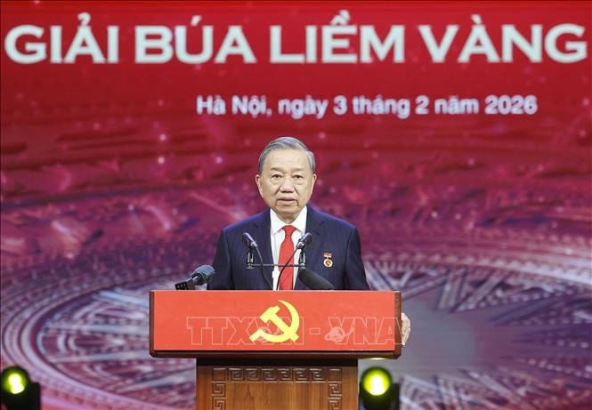 Tổng Bí thư Tô Lâm dự Lễ tuyên dương Bí thư Chi bộ xuất sắc và trao Giải Búa liềm Vàng lần thứ X