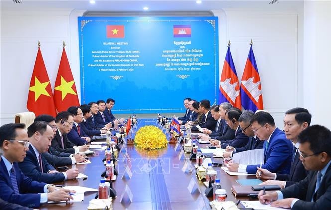 Thủ tướng Phạm Minh Chính hội kiến Thủ tướng Campuchia Hun Manet