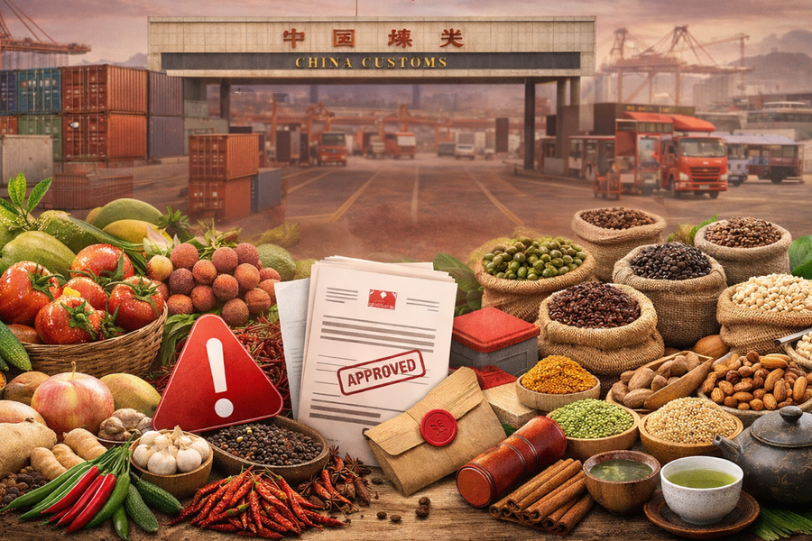 Trung Quốc yêu cầu thư xác nhận với gần 2.600 sản phẩm nông sản
