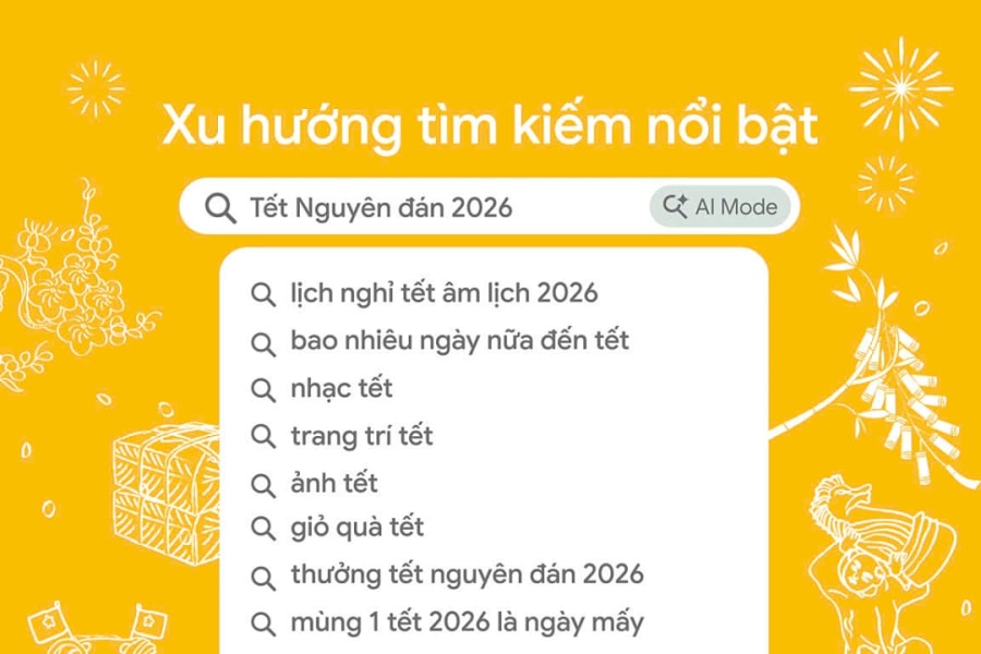 Google: Người Việt chuẩn bị Tết 2026 trước ba tháng