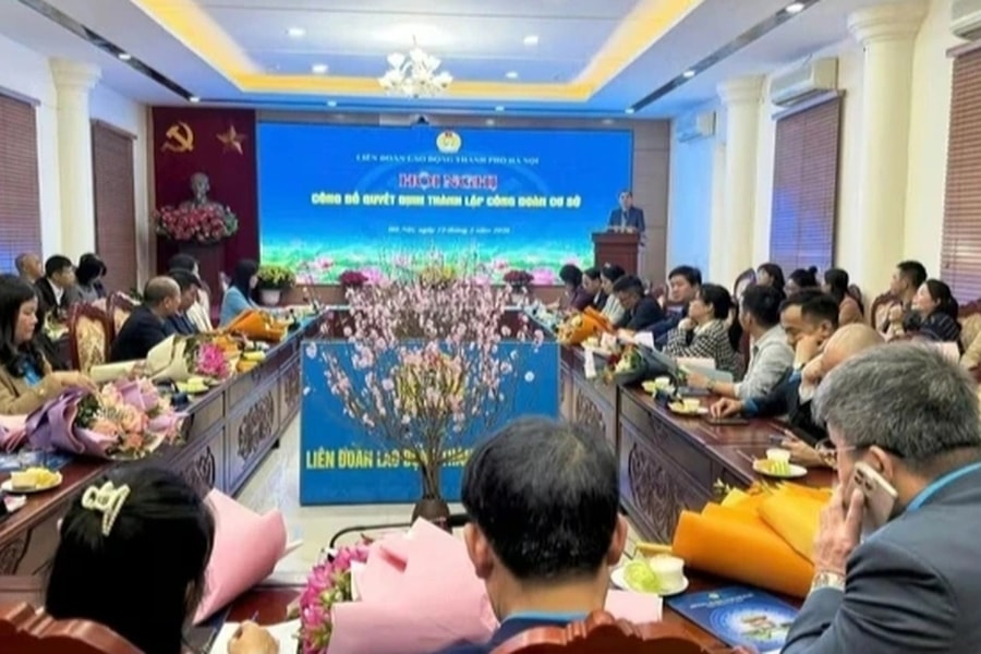 Hà Nội thành lập 35 công đoàn cơ sở với hơn 6.500 đoàn viên
