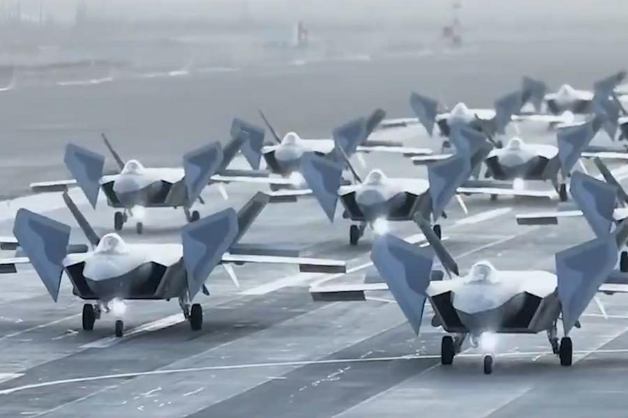 Tiêm kích tàng hình Trung Quốc diễn tập 'Voi đi bộ'