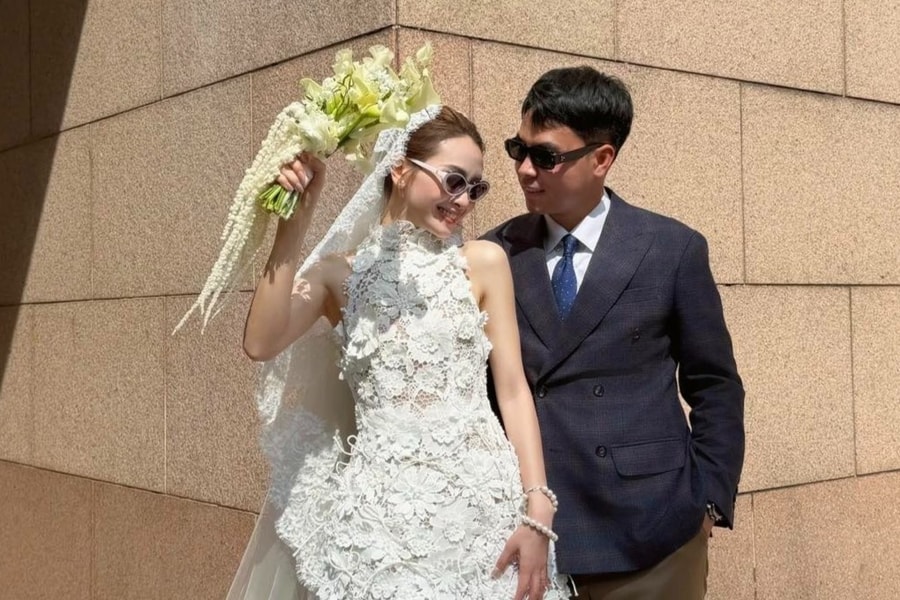 Phạm Đức Huy và MC Mù Tạt chụp ảnh cưới