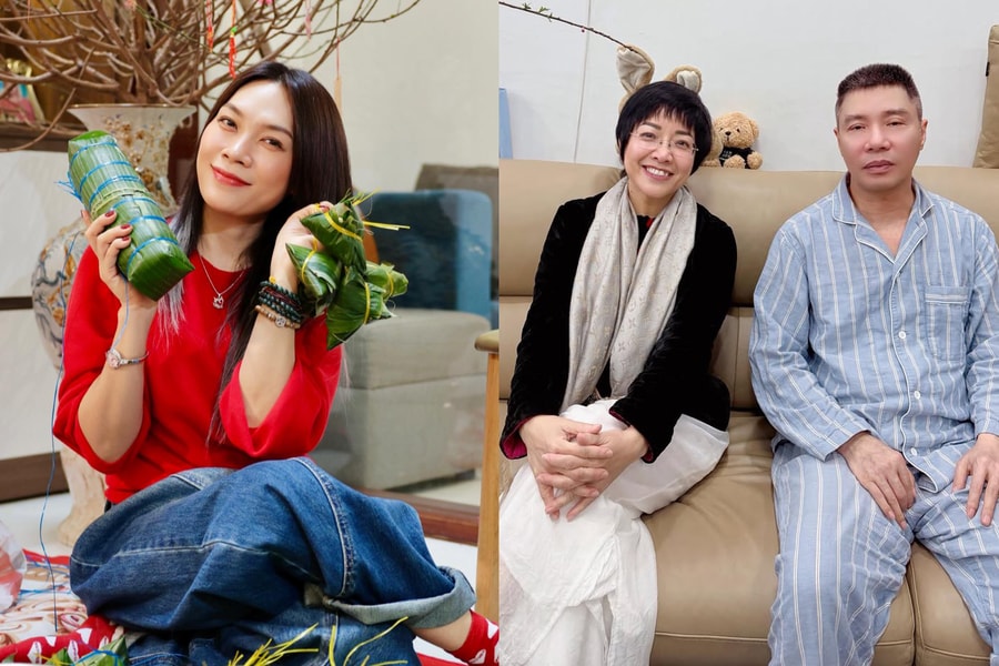 Sao Việt ngày cuối năm: Mỹ Tâm làm bánh tét, MC Thảo Vân tới thăm chồng cũ