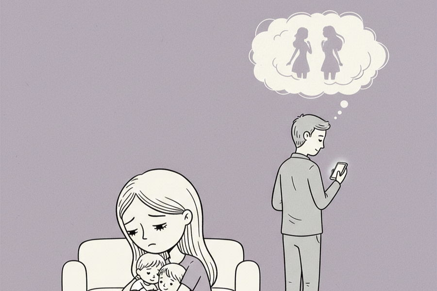 Chồng kết bạn với hai cô gái gọi