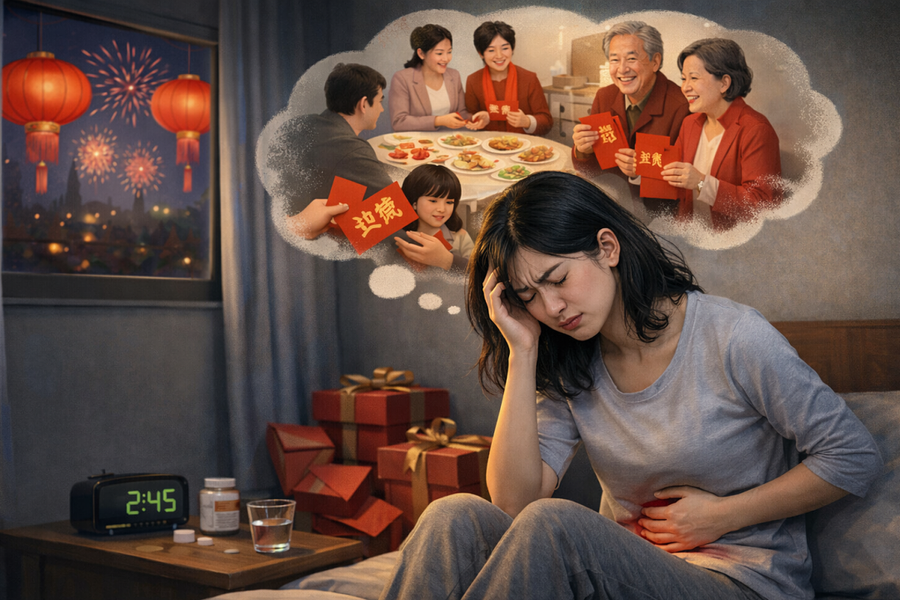 Đau dạ dày, mất ngủ vì sợ về quê ăn Tết