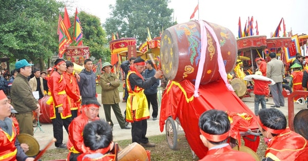Thanh âm linh thiêng của trống tế ngày Xuân