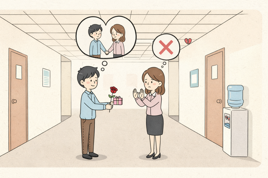 Nữ đồng nghiệp từ chối phũ phàng lời tỏ tình của tôi