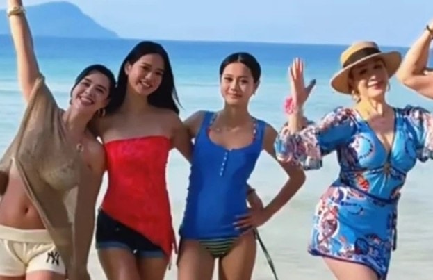 Chung Lệ Đề đưa chồng con nghỉ dưỡng tại Phú Quốc