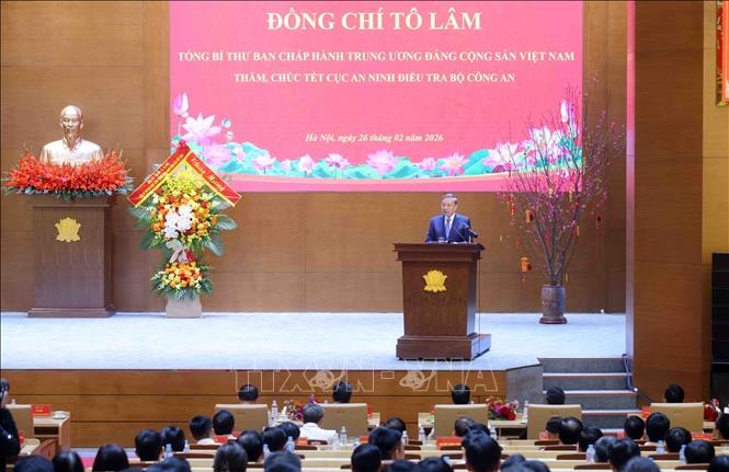 Tổng Bí thư Tô Lâm thăm và chúc Tết cán bộ, chiến sỹ Cục An ninh điều tra