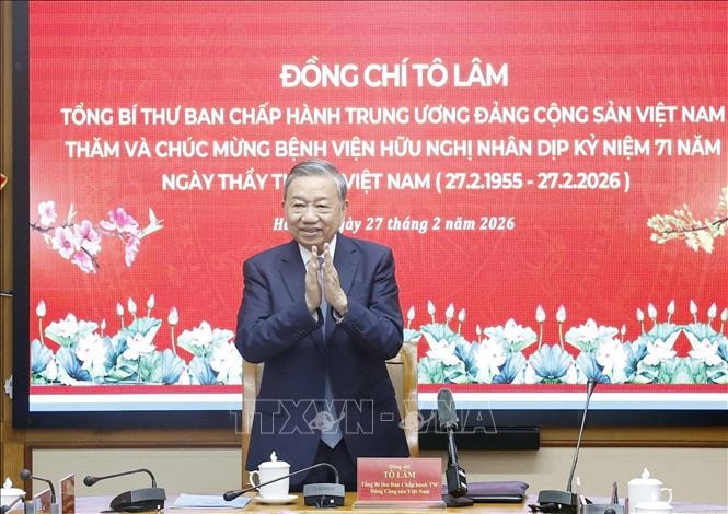 Phát biểu của Tổng Bí thư đến thăm, chúc mừng y, bác sĩ Bệnh viện Hữu nghị