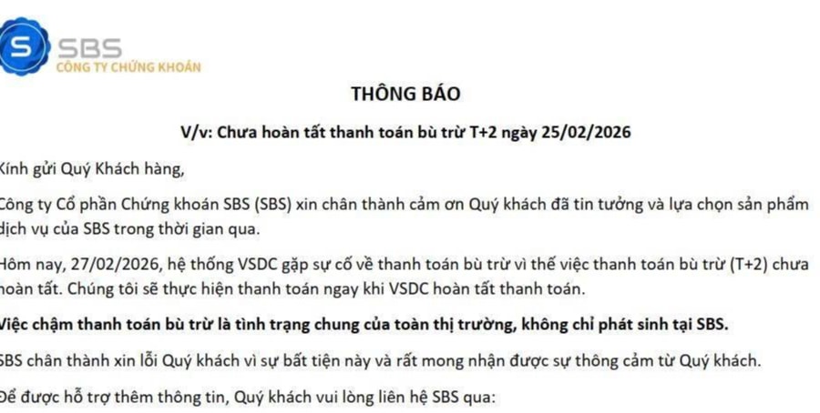 Vì sao xảy ra sự cố chậm thanh toán cổ phiếu?
