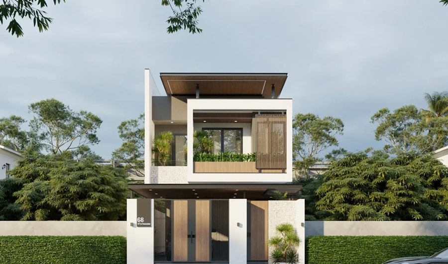 Cách phối màu sơn mặt tiền nhà ống đẹp và cuốn hút