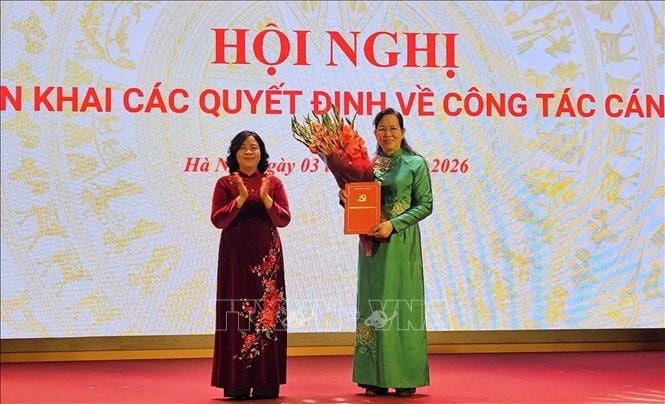 Chỉ định đồng chí Lê Thị Thủy giữ chức Bí thư Đảng ủy Trung ương Hội Liên hiệp Phụ nữ Việt Nam