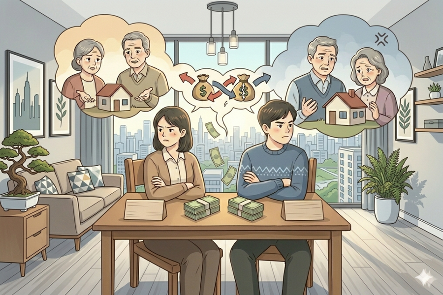 Muốn biếu thêm bố mẹ đẻ một triệu, tôi phải biếu mẹ chồng 2 triệu