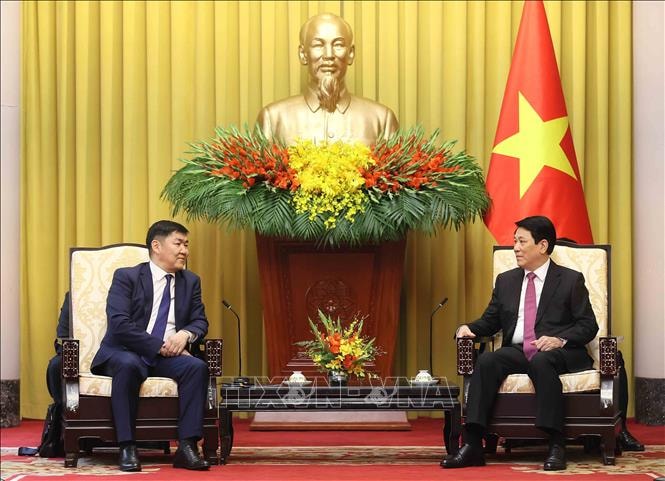 Chủ tịch nước Lương Cường tiếp Chánh án Tòa án Tối cao Mông Cổ