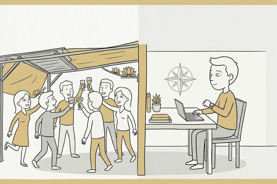 Tham gia tiệc cuối năm ở khu phố khi không cùng 'tần số'