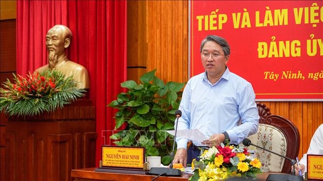 Bộ Tư pháp hỗ trợ Tây Ninh tháo gỡ vướng mắc trong công tác tư pháp và thi hành án