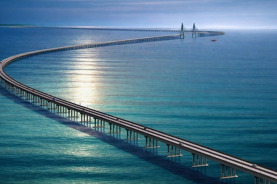 Phương án cầu và hầm vượt biển nối Cần Giờ với Vũng Tàu