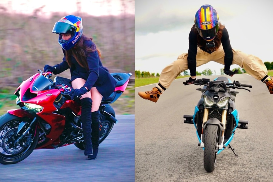 Người đẹp chuyên lái môtô mạo hiểm thành ngôi sao đóng thế