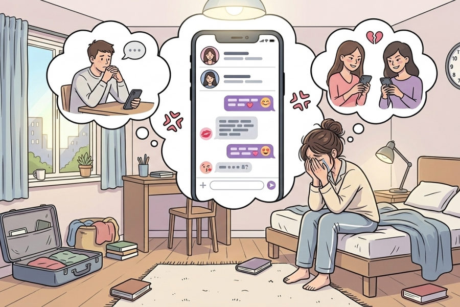 Chồng mập mờ với hai người phụ nữ có chồng