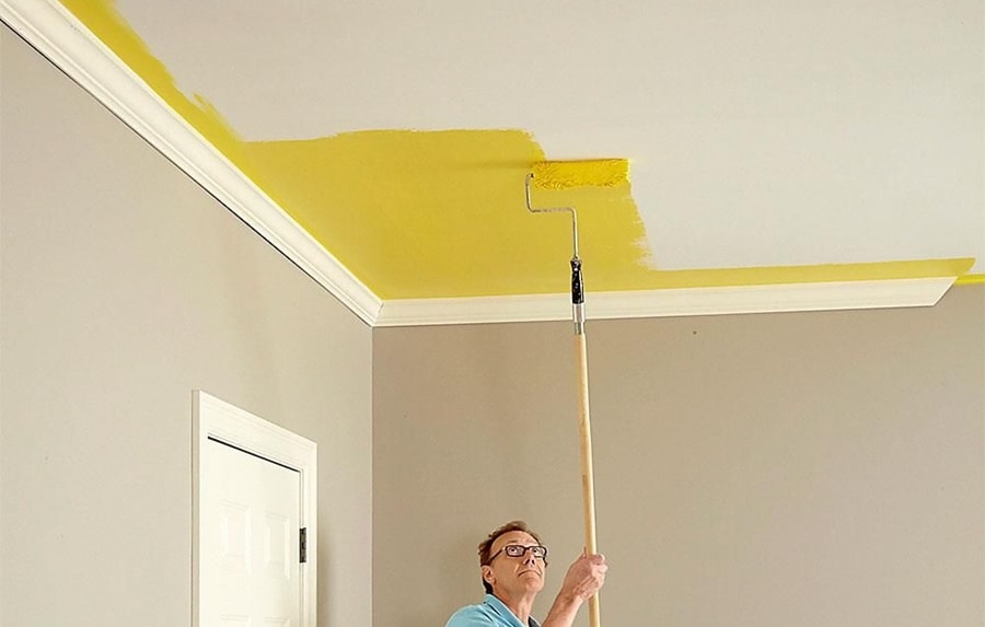 Mẹo sơn trần nhà giúp phòng khách đẹp và bền màu