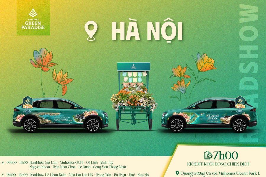 Hà Nội rực sắc xanh Vinhomes Green Paradise Cần Giờ trong ngày 8/3