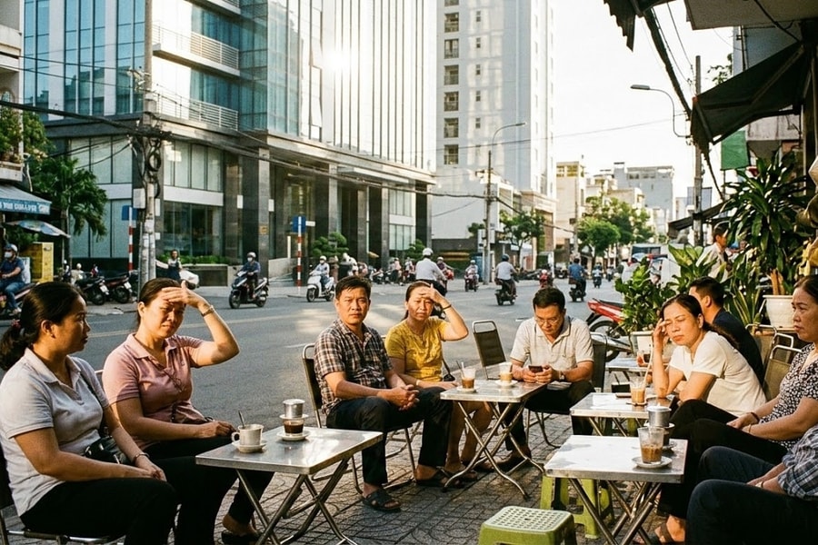 Quán cà phê của tôi mất khách vì cửa kính nhà hàng xóm phản chiếu ánh nắng