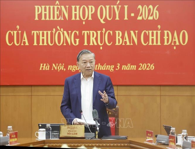 Phiên họp quý I của Thường trực Ban Chỉ đạo Trung ương về hoàn thiện thể chế, pháp luật