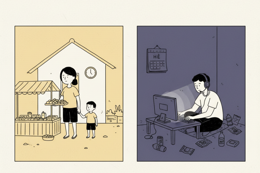 Về quê sống mong chồng bớt chơi game nhưng không thành