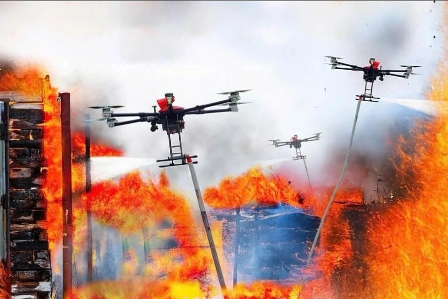 CT Group phát triển UAV bầy đàn chữa cháy