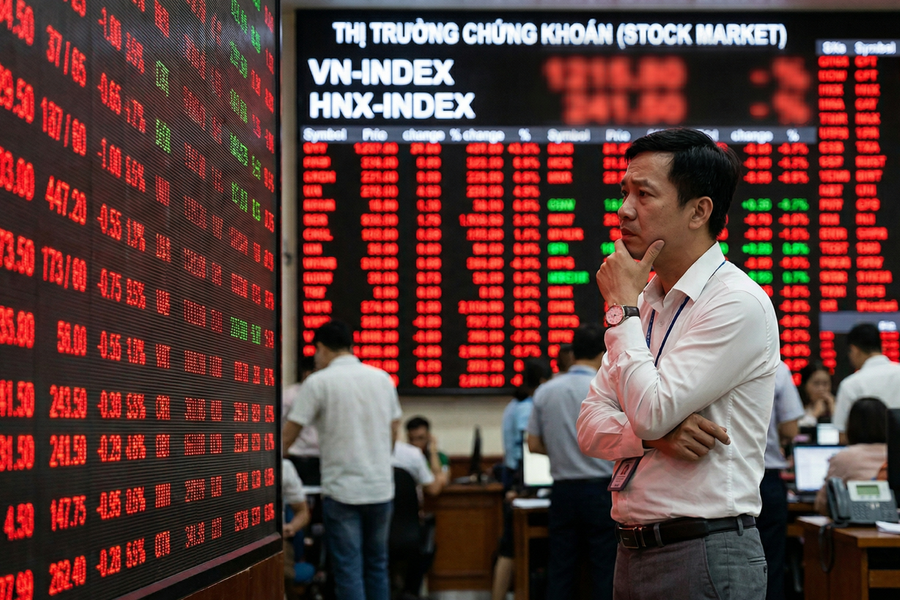 Áp lực bán lan rộng đầu tuần, VN-Index giảm mạnh hơn 34 điểm