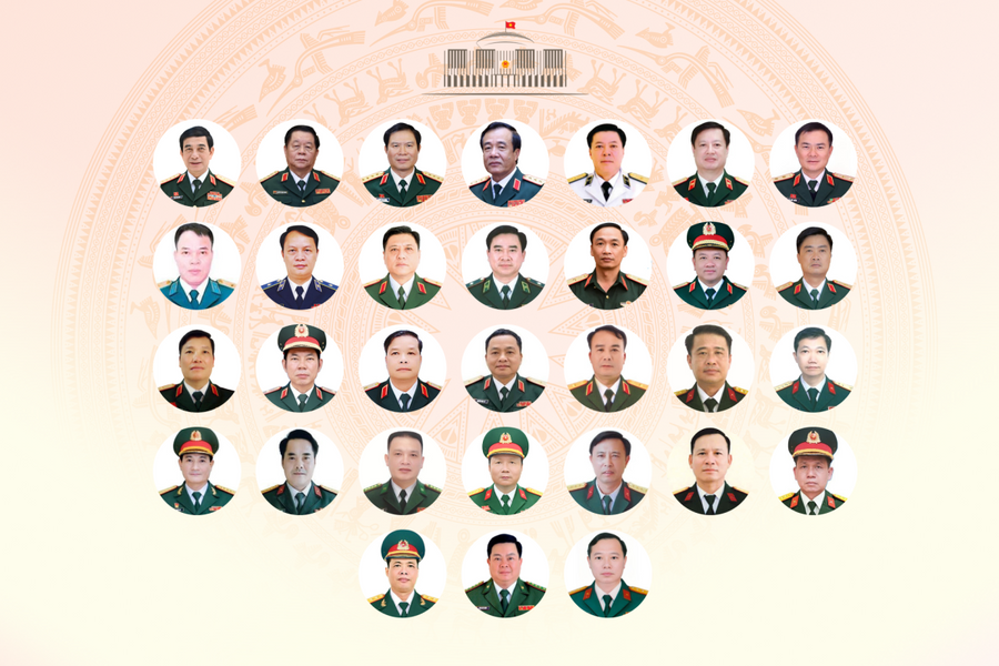 Ba đại tướng và 28 sĩ quan quân đội là đại biểu Quốc hội khóa 16