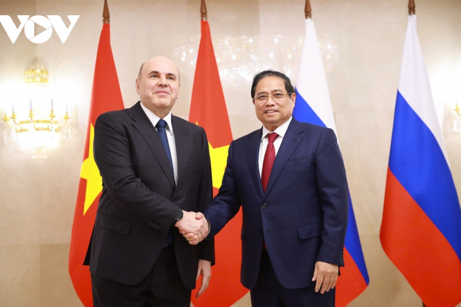 Thủ tướng Phạm Minh Chính hội đàm với Thủ tướng Nga Mikhail Mishustin