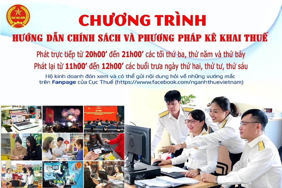 Cục Thuế hướng dẫn tiểu thương phương pháp kê khai thuế trên Fanpage và Youtube