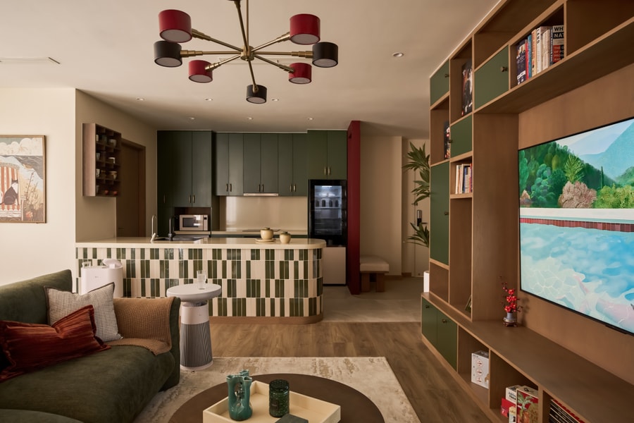 Căn hộ 127 m2 lấy cảm hứng phối màu từ bộ lông mèo cưng