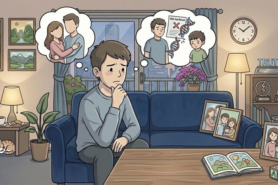 Tôi nghi ngờ con trai là con của vợ và cậu bạn thân