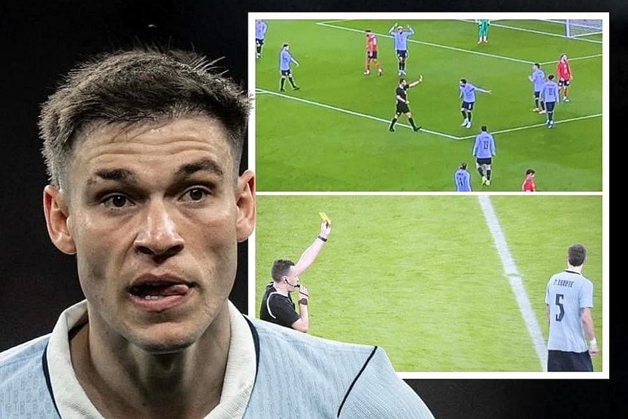 Vì sao Ugarte không bị đuổi dù nhận hai thẻ vàng ở trận gặp tuyển Anh?