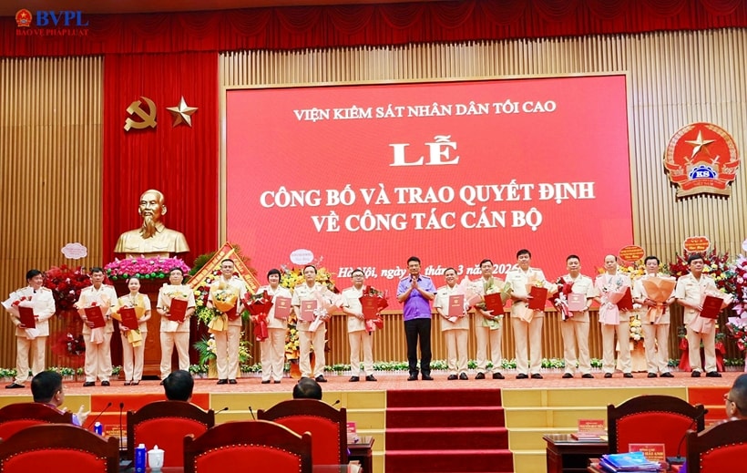 Viện Kiểm sát Nhân dân Tối cao điều động, bổ nhiệm 15 cán bộ cấp vụ