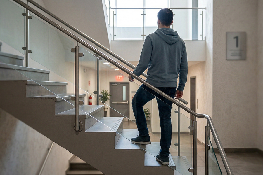 Có phải leo thang bộ sẽ nhanh hỏng khớp gối?