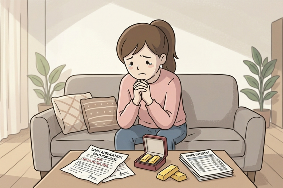 Chồng vay chị gái 100 triệu đồng 'lướt sóng' vàng rồi cấm tôi cằn nhằn