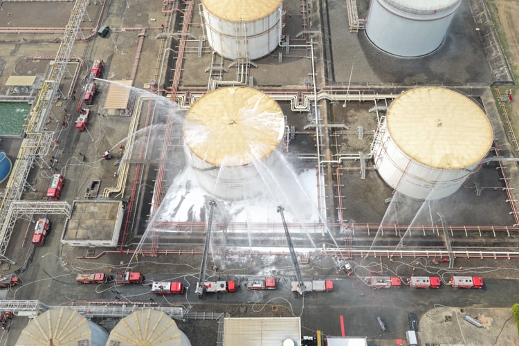 Diễn tập chữa cháy, cứu nạn quy mô lớn tại Nhà máy Nhiệt điện Phú Mỹ