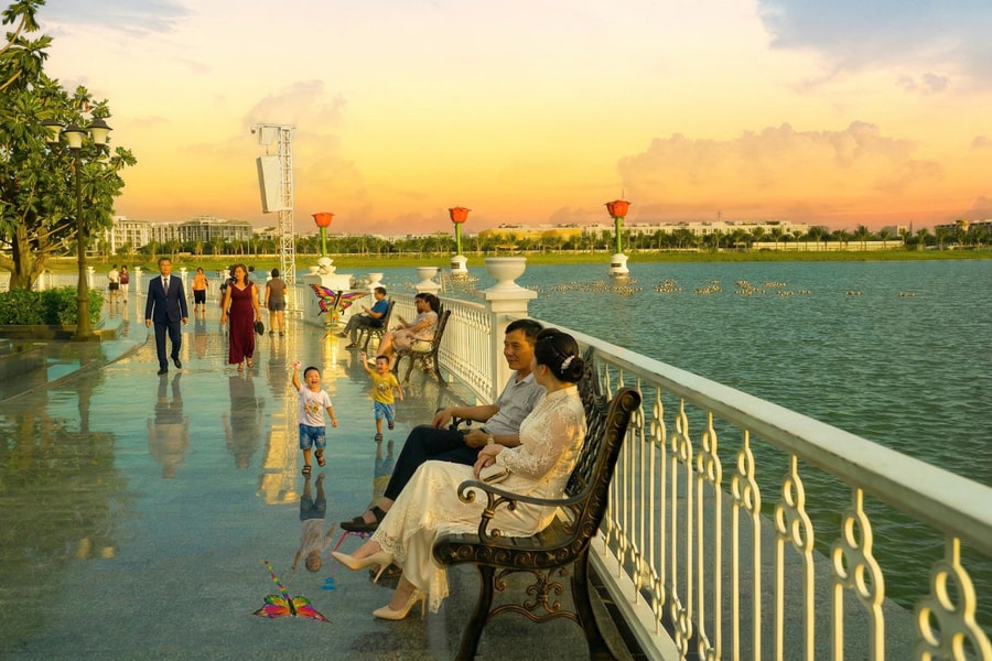 Nhiều hoạt động bên không gian ven sông tại Van Phuc City