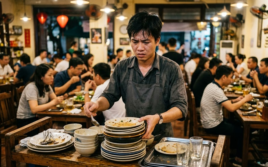 Cách nào vực dậy tuổi 27 làm phục vụ quán ăn, lương 8 triệu đồng?